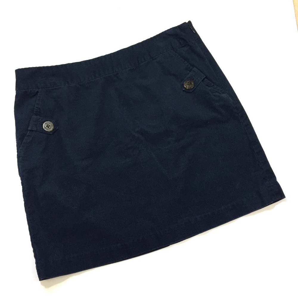 Vineyard Vines navy pocket corduroy skirt 921